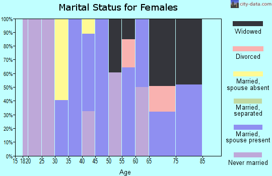 Zip code 26763 marital status for females