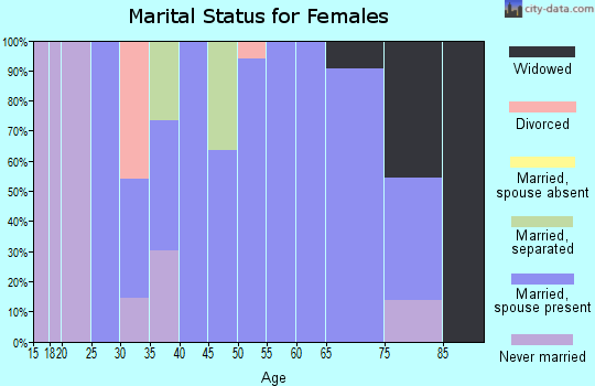 Zip code 27022 marital status for females