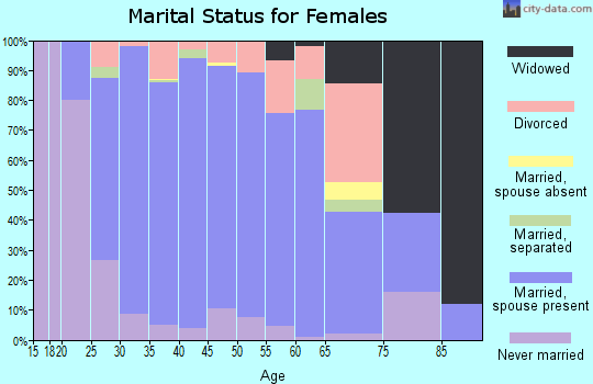 Zip code 27540 marital status for females