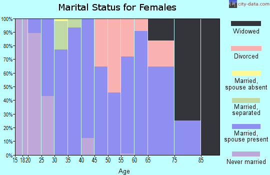 Zip code 27541 marital status for females