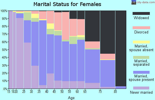 Zip code 27546 marital status for females