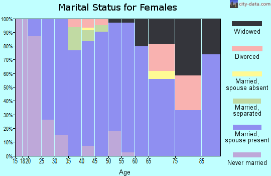 Zip code 27571 marital status for females