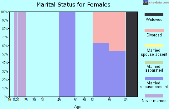 Zip code 27706 marital status for females