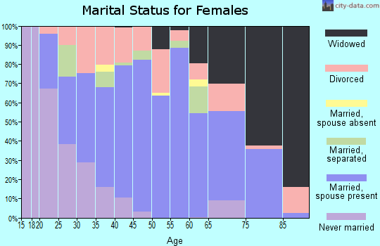 Zip code 27863 marital status for females