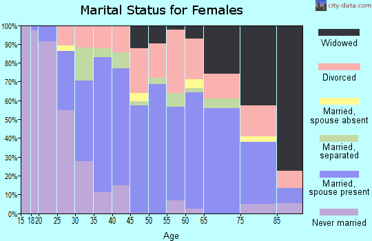 Zip code 28081 marital status for females