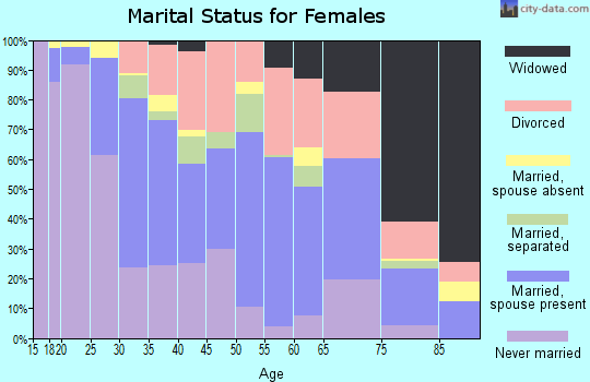 Zip code 28273 marital status for females