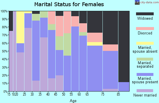 Zip code 28338 marital status for females