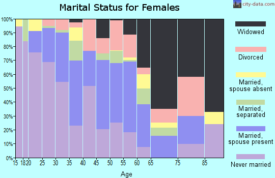 Zip code 28377 marital status for females