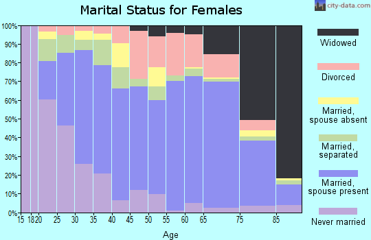 Zip code 28560 marital status for females