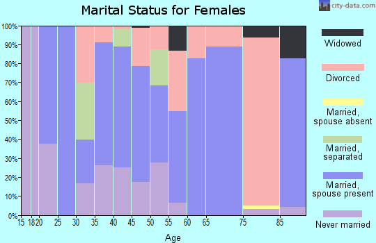 Zip code 28578 marital status for females