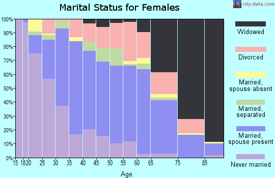 Zip code 28602 marital status for females