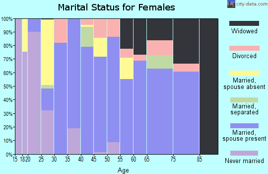 Zip code 28636 marital status for females