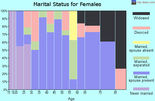 Zip code 28637 marital status for females