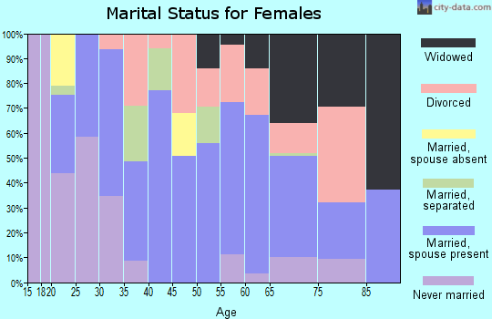 Zip code 28642 marital status for females