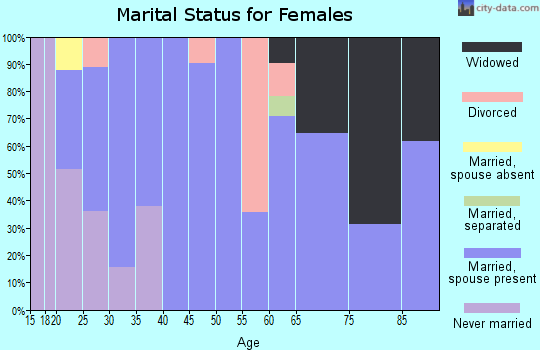 Zip code 28679 marital status for females