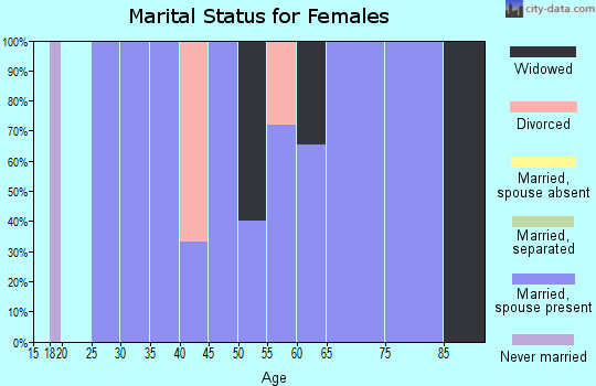 Zip code 28682 marital status for females
