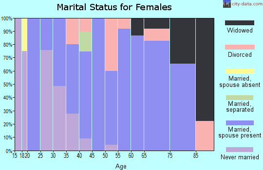 Zip code 28698 marital status for females