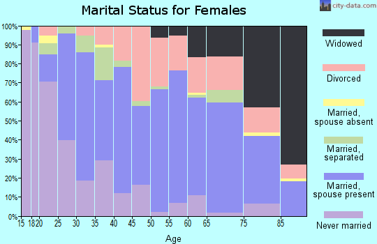 Zip code 28711 marital status for females