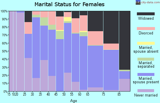 Zip code 28712 marital status for females