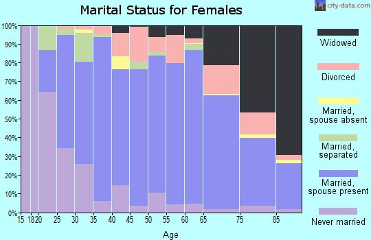 Zip code 28714 marital status for females