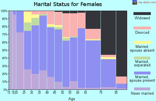 Zip code 28715 marital status for females