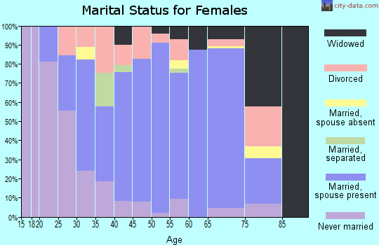 Zip code 28730 marital status for females