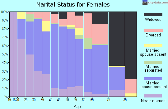 Zip code 28732 marital status for females