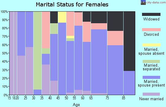 Zip code 28746 marital status for females