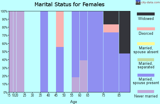 Zip code 28757 marital status for females