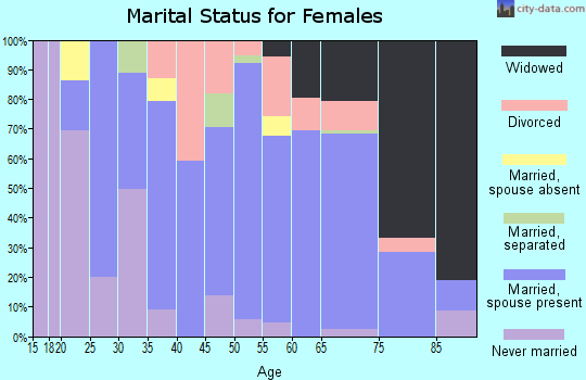 Zip code 28762 marital status for females