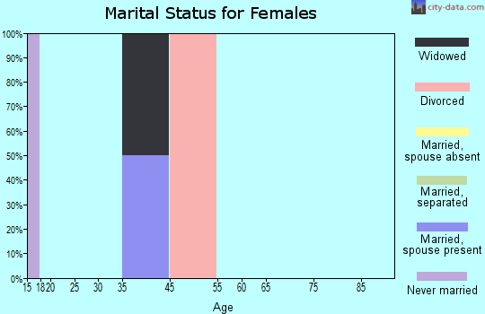 Zip code 28765 marital status for females