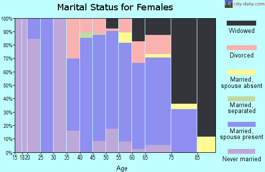 Zip code 28773 marital status for females
