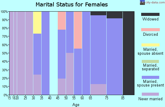 Zip code 28774 marital status for females