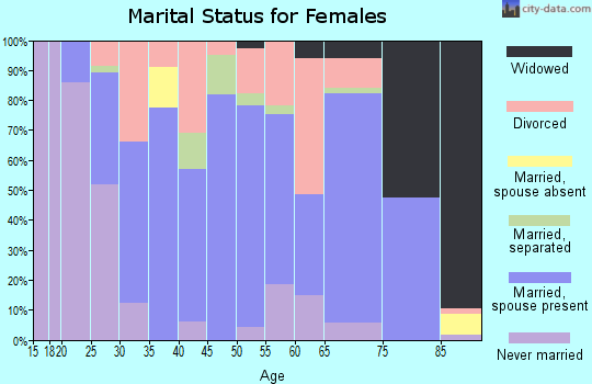 Zip code 28778 marital status for females