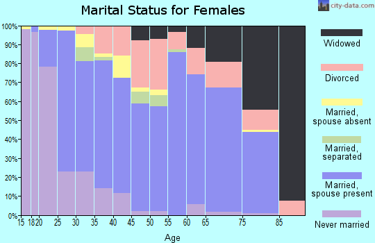 Zip code 28787 marital status for females
