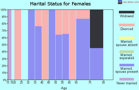 Zip code 28902 marital status for females