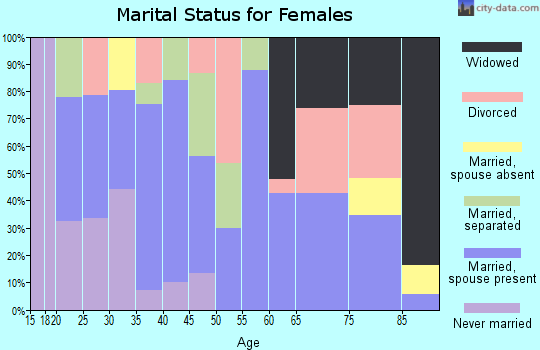Zip code 29032 marital status for females