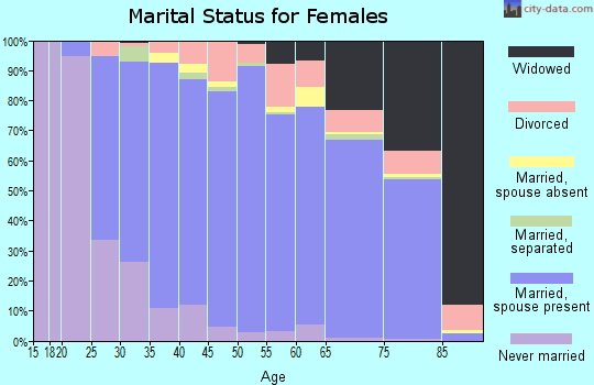Zip code 29036 marital status for females