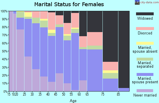 Zip code 29053 marital status for females