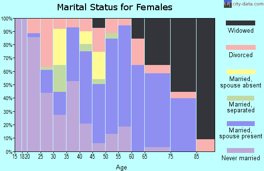 Zip code 29055 marital status for females