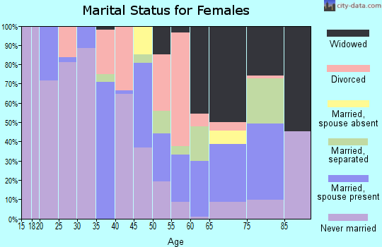 Zip code 29056 marital status for females