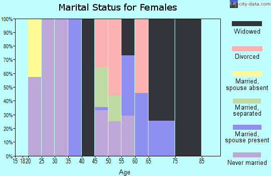 Zip code 29065 marital status for females