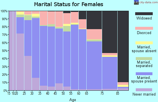Zip code 29072 marital status for females