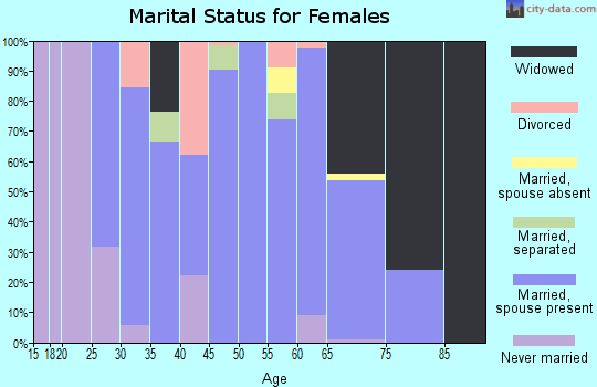 Zip code 29075 marital status for females