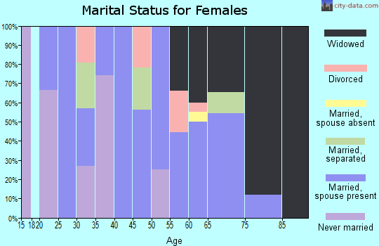 Zip code 29081 marital status for females
