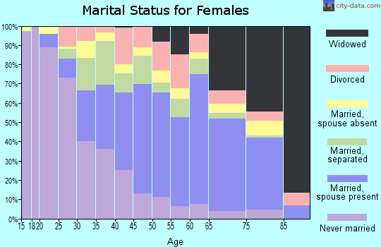 Zip code 29102 marital status for females