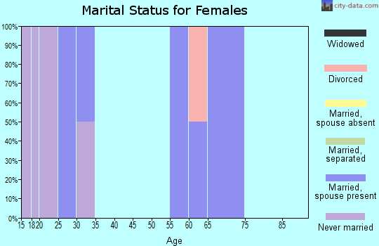 Zip code 29122 marital status for females