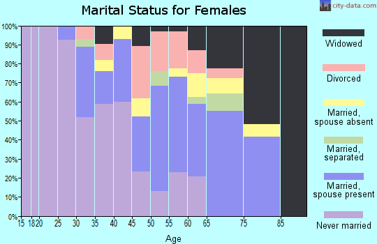 Zip code 29128 marital status for females
