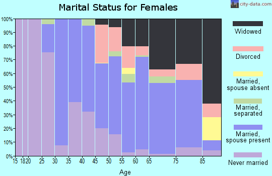 Zip code 29130 marital status for females