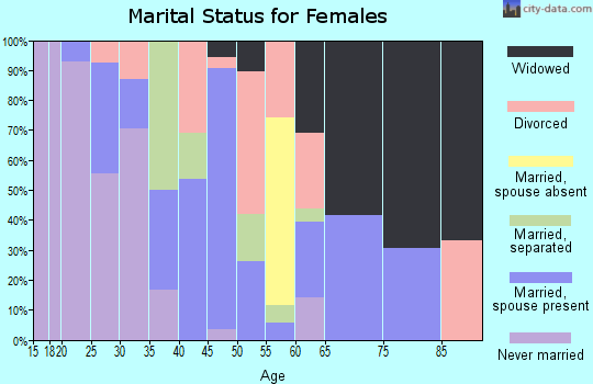 Zip code 29133 marital status for females
